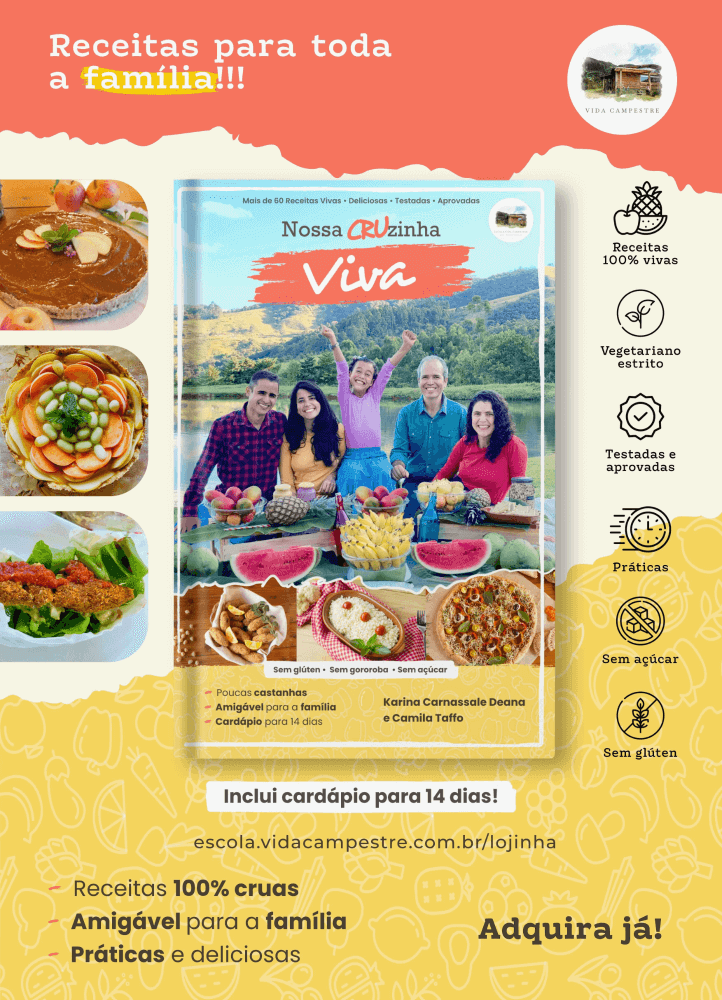 Ebook: Nossa Cruzinha Viva: Receitas 100% cruas, práticas e deliciosas.